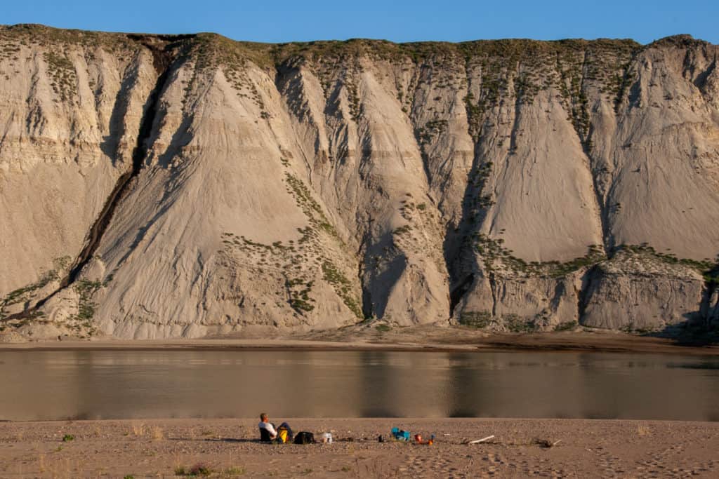 Horton River with "melting" bank in distance