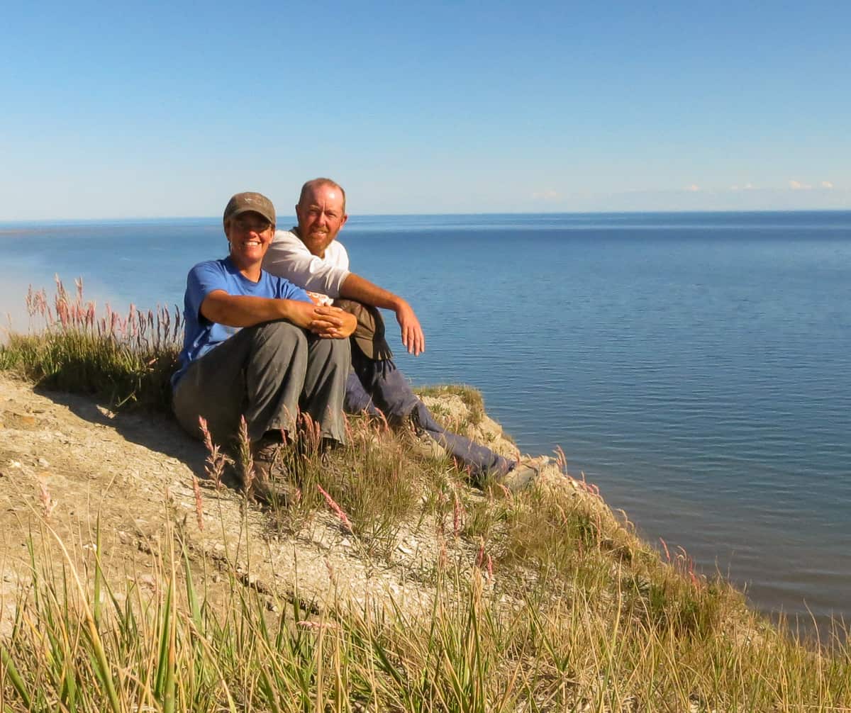 Matt and Heather on the shores of the Arctic Ocean