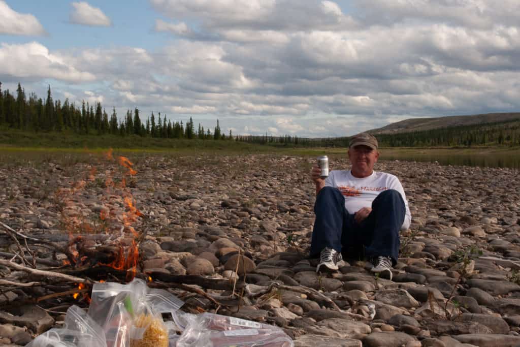 Cooking on the banks of the Horton River