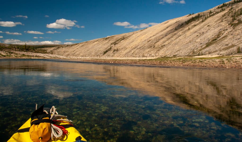 The crystal clear waters of the Horton River