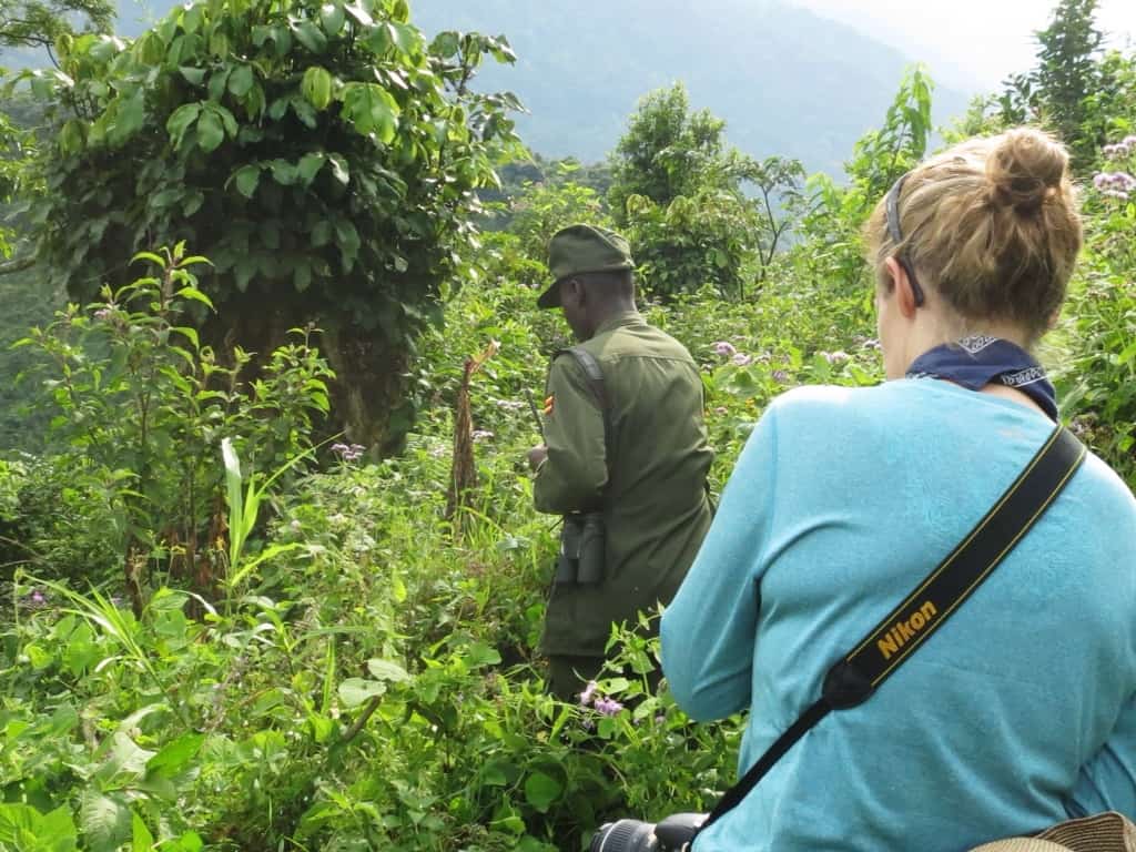 Heading into the forest - Gorilla Trekking in Uganda