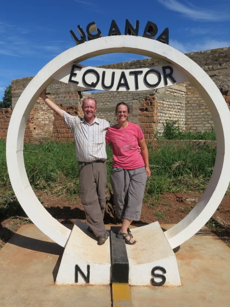 At the Equator on the way to gorilla trekking in Uganda