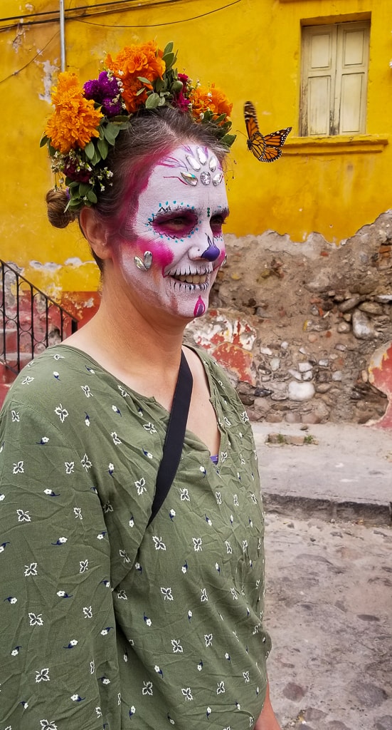 Heather painted for day of the dead
