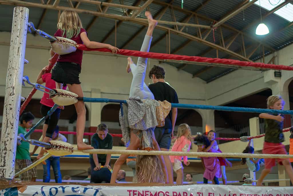 Kids in the Luche Libre Wrestling Ring