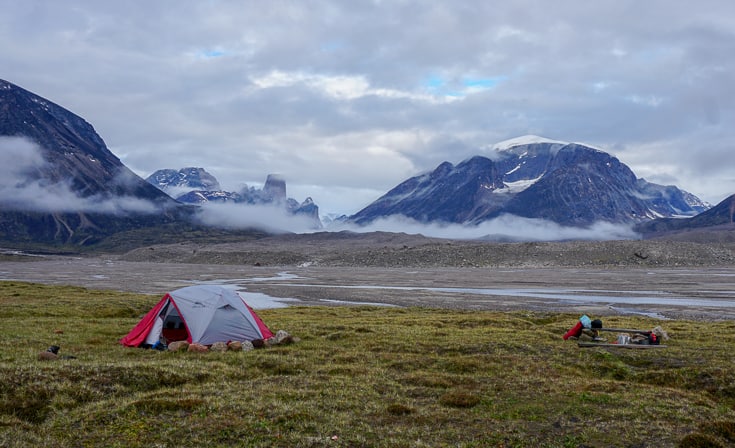 Campsite looking towards Asgaard