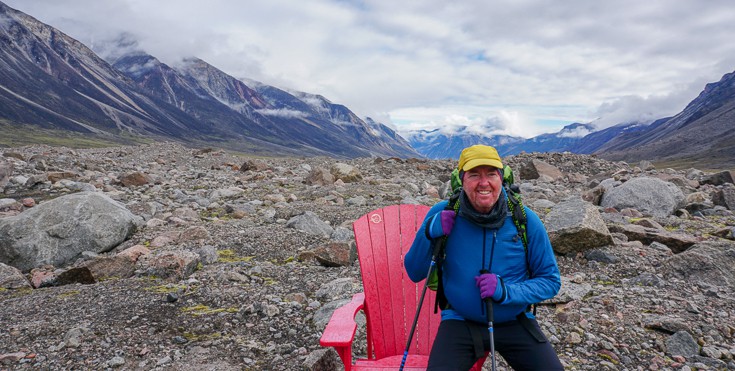 Matt taking a break on the red chair