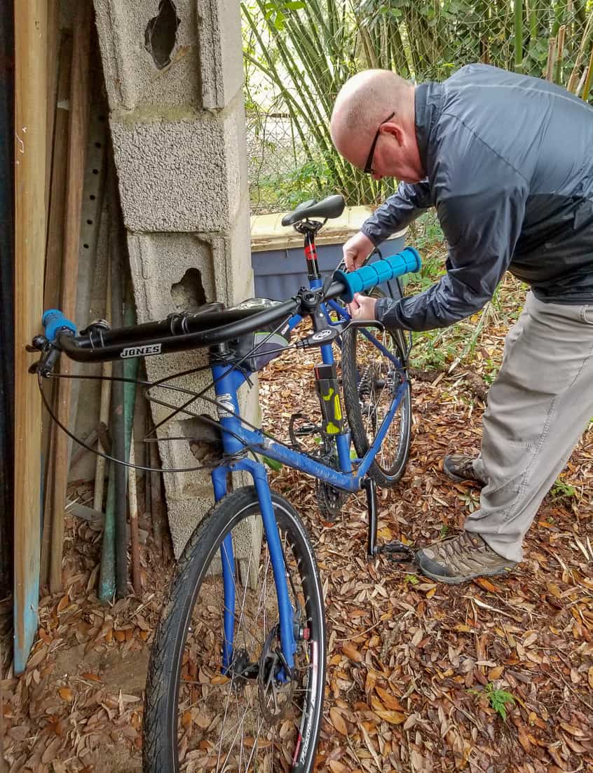 Matt building the bikes in Mobile Alabama