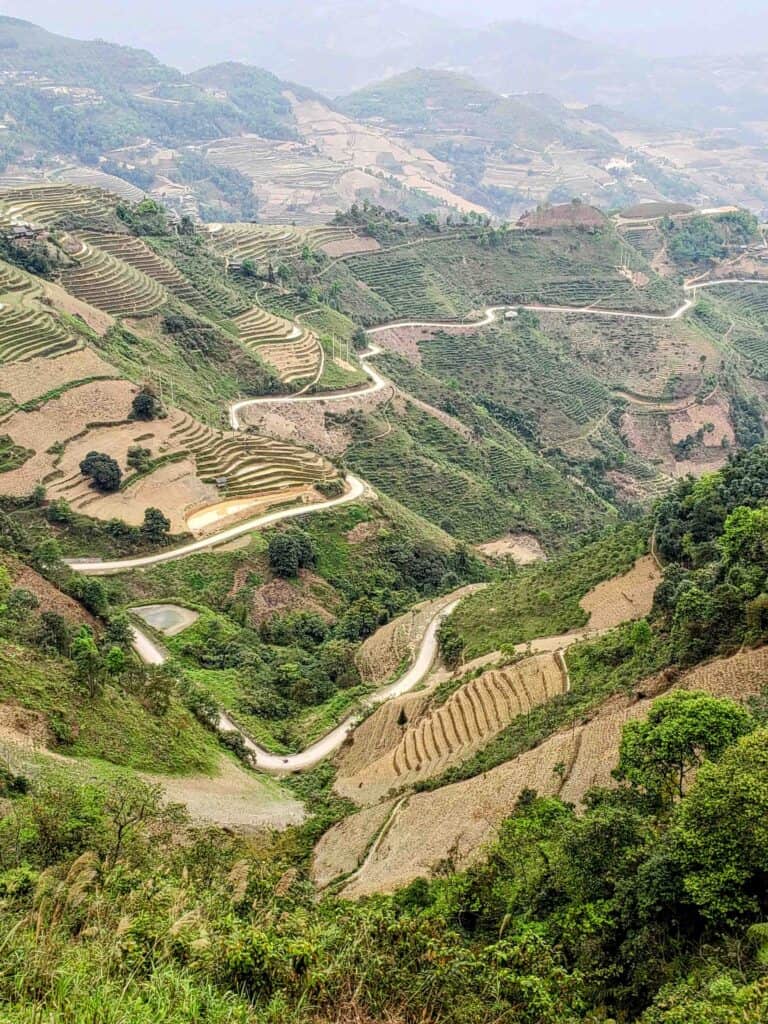 Curvy road in Vietnam