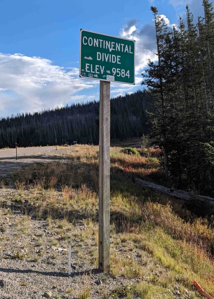 Sign that says Continental Divide